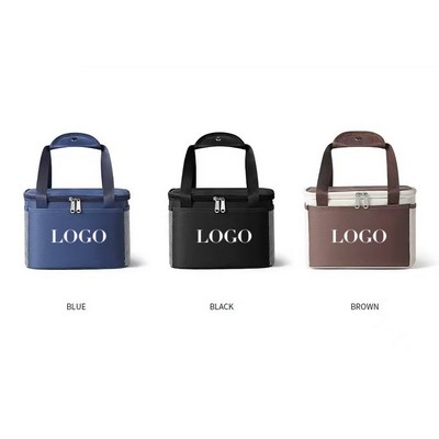 Polyester Cotton Insulated Lunch Bag With Handle