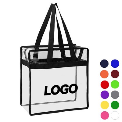 Clear Stadium-Approved Zippered Tote