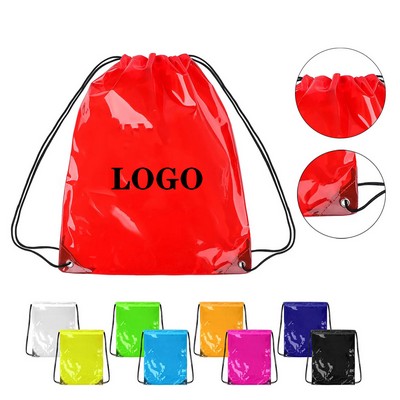 Transparent PVC Drawstring Backpack